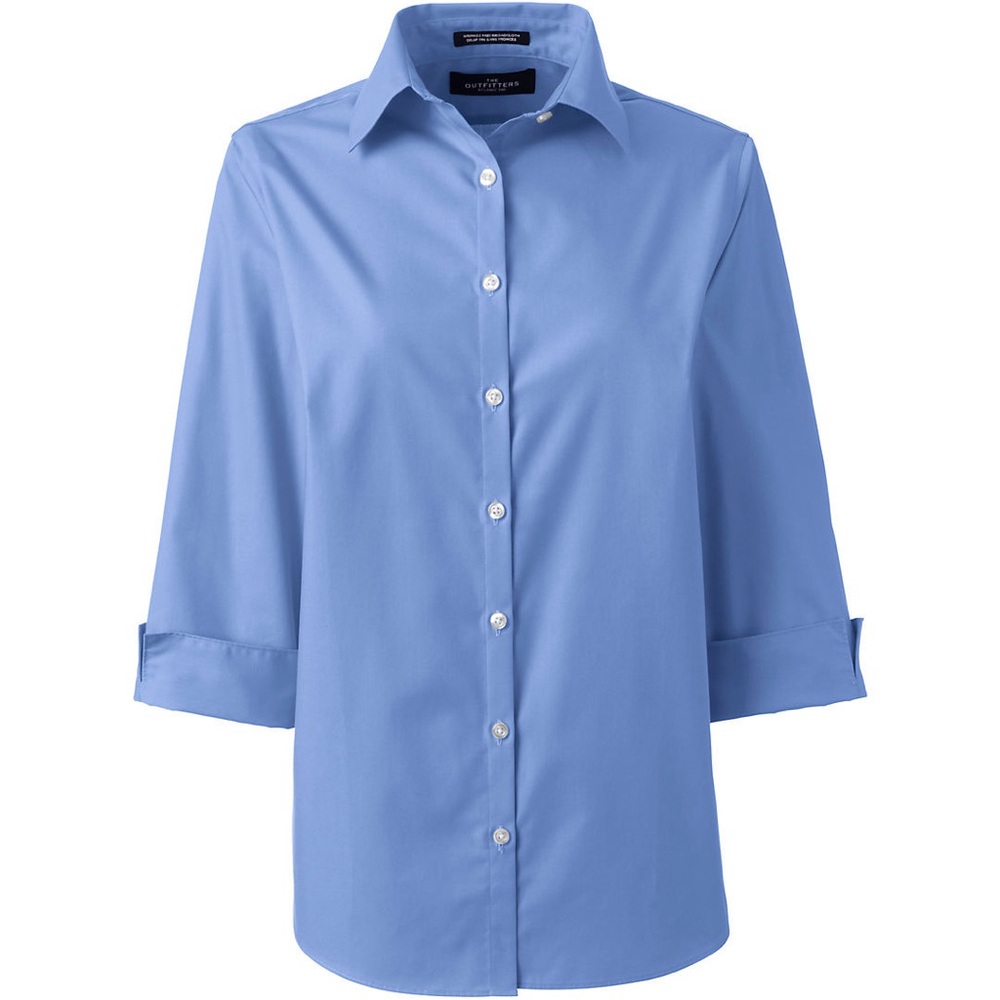 NWOT Women's Tall 3/4 Sleeve Broadcloth Shirt- Lands End